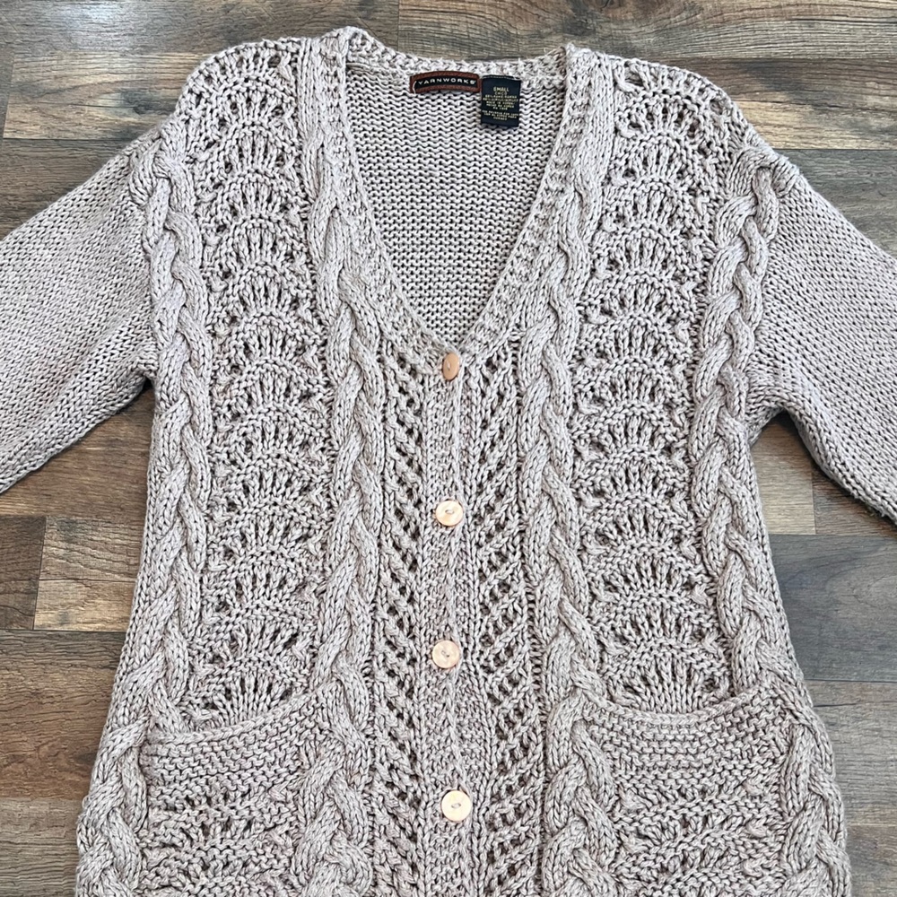 Yarnworks | Button Down Knitted Cardigan Sweater - Picture 2 of 8